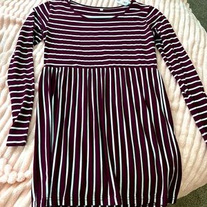 Maroon striped maternity top size small